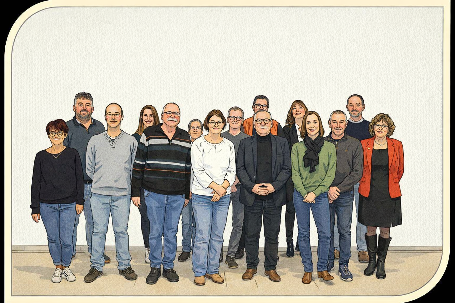 dessin de l'équipe municipale 2026