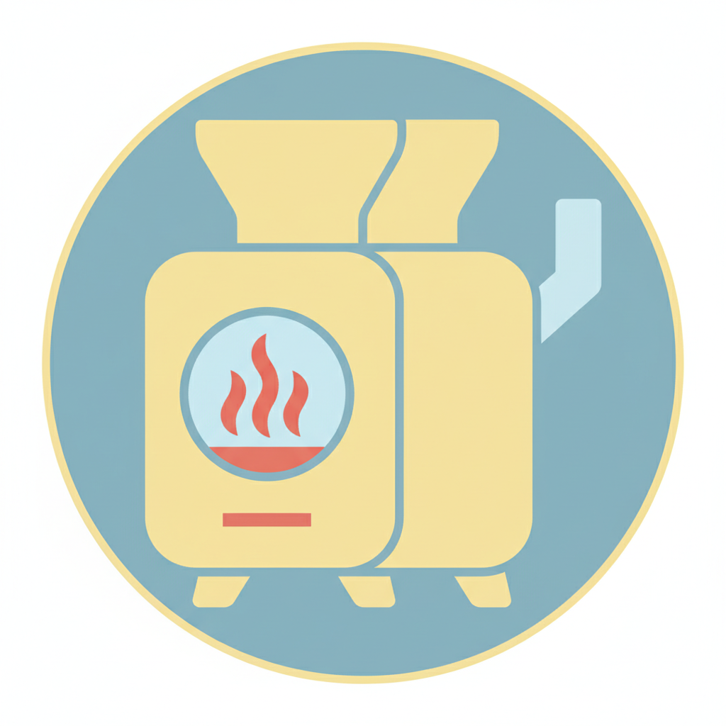 pictogramme d'un poele à pellets